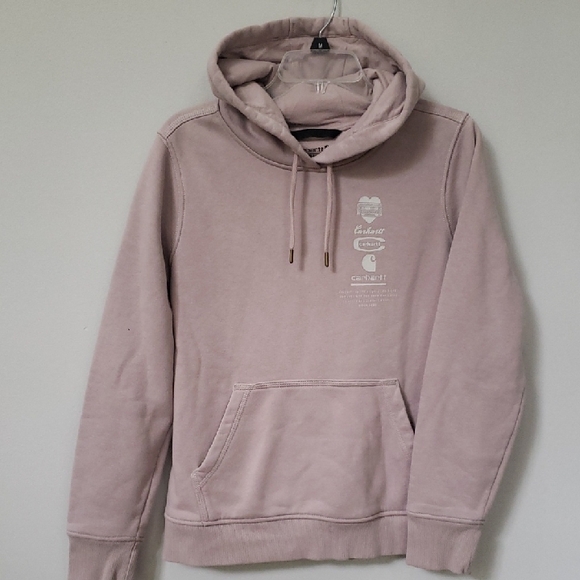 Carhartt Hoodie Womens M 8-10 Soft Pink Sweatshirt - Picture 1 of 5